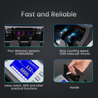Machine à compter l'argent rechargeable P20, compteur de billets pas cher, UV MG IR, compteur de billets avec batterie MMK PKR