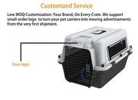 Cage de transport pour animaux de compagnie de luxe, grande, haute et robuste, en plastique, avec plateau, sur roulettes, pour chiens et chats, transport aérien, DEM/DOM disponible