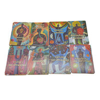 Baraja de cartas de oráculo personalizada OEM con hoja de plata de libro e hilo dorado Tarot impreso en papel Premium
