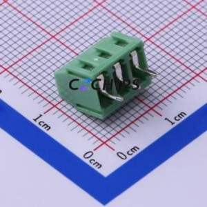 DB125-3.5-3P-GN-S Screw Terminal Block Through hole Component (THT),P=3.5mm Connector 1x3P 3.5mm Green Through Hole - Product Image 2