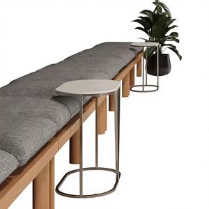 Mesa Auxiliar de Mármol Moderna de Lujo en Forma de C con Niveladores Ajustables, Diseño que Ahorra Espacio para Hoteles y Hogares, Suministro al por Mayor para Salas de Estar - Product Image 1