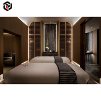 Ensembles de meubles de chambre à coucher de design italien moderne, luxe léger, bois massif avec panneaux pour grandes pièces, hôtels 5 étoiles, appartements