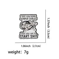 En gros, Pin's en métal émaillé à motif dessin animé, citation 'I GOT YOU SOME', badge créatif avec lettres anglaises, accessoire de vêtement