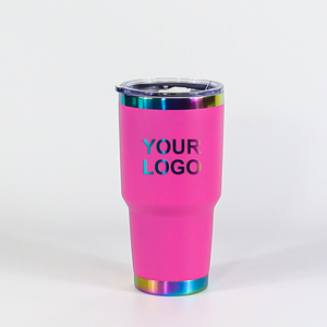 Custom 30oz Stainless Steel Tumbler with Colorful Plated Finish <b>for</b> Laser Engraving Personalized Thermal Water Bottle Gift <b>Cup</b> - Product Image 1