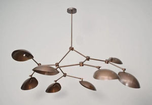 Lámpara de Techo de Latón Estilo Moderno de Mediados de Siglo, Hecha a Mano, Ajustable, con Múltiples Brazos, Lámpara Colgante de Diseño Vintage - Product Image 3