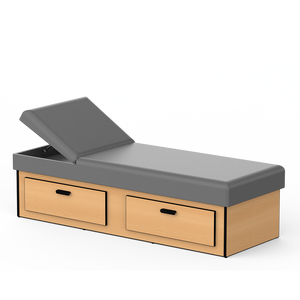 Tablier rembourré de style armoire à dossier réglable, canapé de récupération <span class=keywords><strong>pédiatrique</strong></span> pour enfants avec deux tiroirs - Product Image 1