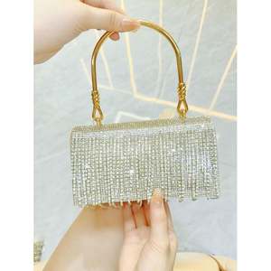 Strass-Handtasche Funkelnde Tasche Silberne Diamant-Geldbörsen für Damen Upgrade Abend- und Balltasche Strass-Handtasche Hobo-Tasche - Product Image 1