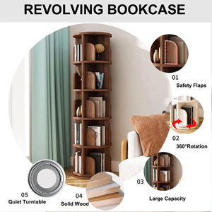 Biblioteca escolar tienda de libros 360 estantería giratoria buena calidad de rodamiento estante de exhibición de libros - Product Image 3