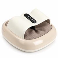 Masseur de pieds blanc avec compression d'air, pétrissage Shiatsu, chaleur et couverture 3D complète pour la relaxation des pieds et des mollets