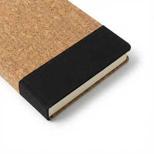 2026 Hot Selling JIUSI Model 1897 Custom A5 Business Eco Friendly Silk Screen Printed Soft Cork Cover Linen <b>Notebooks</b> for Office - Product Image 2