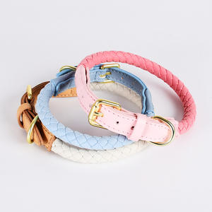 Collare per animali domestici in pelle scamosciata intrecciata personalizzato dal produttore catena per cani in corda di piombo per cani Keji Border zootecnia di piccole e medie dimensioni - Product Image 6