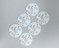 Circuit imprimé en aluminium MCPCB rond personnalisé, simple face, pour éclairage LED, OEM, pour downlight et ampoule LED