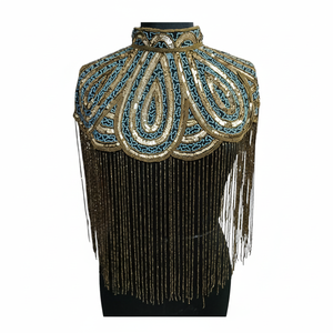 2025 Top Quality Handmade Heavy Designer Sequin and Beaded Cape Dress for Women Fashion Available at Wholesale Price for Export - Product Image 1