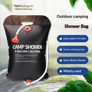 Douche de camping 5 gallons 20 litres, produit de bain portable pour l'extérieur, design rectangulaire en plastique - Product Image 2