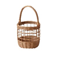 Panier à légumes et fruits tressé en saule creux, panier de pique-nique en rotin pour le printemps, panier à fleurs de Noël entièrement fait main