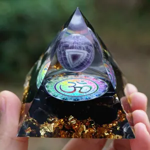 Pirâmide de proteção de turmalina, 6cm natural preto turmalina chakra meditação atrair riqueza lucky energia gerador cura pedras