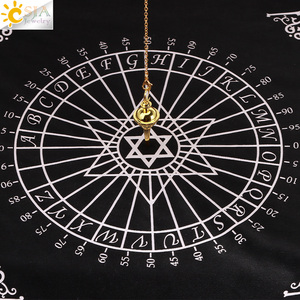 CSJA Pendule antique plaqué or et argent pour <span class=keywords><strong>radiesthésie</strong></span> Pendule en métal et cuivre Reiki Pendulo de guérison Ornement de maison T027 - Product Image 5