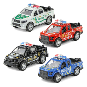 Boîte de présentation 12 pièces Véhicule de <span class=keywords><strong>patrouille</strong></span> de la police Camion de police 1:36 Modèle en alliage moulé sous pression Jouets de voiture à tirer en arrière - Product Image 3