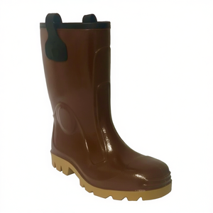 Botas de Seguridad Ttake Marrones de PVC con Suela de Goma para Protección Laboral - Product Image 2
