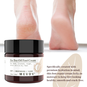 Crema per Piedi all'Olio di Tea Tree MEVOV OEM ODM, Ripara Talloni Screpolati, <span class=keywords><strong>Pelle</strong></span> <span class=keywords><strong>Secca</strong></span> e Ruvida, Idratante e Ammorbidente per la Cura dei Piedi - Product Image 2