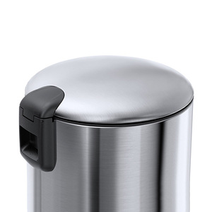 Cubo de Basura de Acero Inoxidable Cilíndrico de 2 kg con Pedal Silencioso para Uso en Interiores, Cocina, Baño, Dormitorio, Sala de Estar - Product Image 2