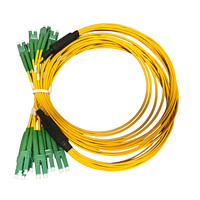 Cordon de brassage fibre optique 12 fibres LC/APC-LC APC monomode 9/125 pour PON, CATV, salle serveur, centre de données, boîtier terminal fibre FTTH