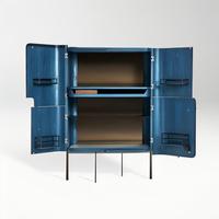 Aparador de Lujo Italiano, Moderno, de Diseño, de Acero Inoxidable, Mueble para Vinos, de Madera, con Doble Puerta, Creativo y Personalizado