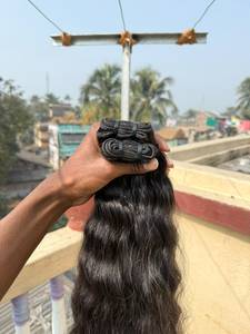 Extensiones de Cabello Humano Natural Virgen de Alta Calidad con Textura Ondulada, Diseño Moderno, de un Solo Donante del Sur de la India, a Granel - Product Image 2