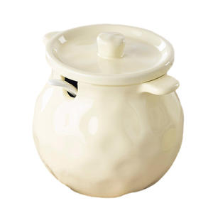 โถเซรามิกเฉาโจวพร้อมฝาปิดสำหรับเก็บเครื่องปรุงรสเหลว 1.5 ลิตร ภาชนะใส่เครื่องปรุงในครัว - Product Image 1
