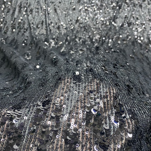2024 새로운 패션 3mm + 5mm 탄성 물고기 스케일 스팽글 그물 자수 원단 - Product Image 4