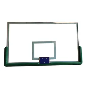 工場直接バスケットボールガラスバックボード10mm12mm強化ガラスバスケットボールリムとバックボード