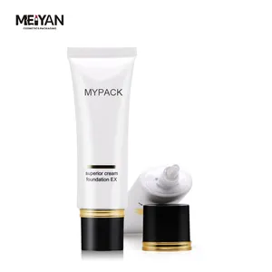 MYPACK matte white pointed nose isolation cream sunscreen empty hand cream cosmetic packaging tubes with square flat cap