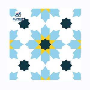 Moderno bel pavimento di fiori figure geometriche disegni <span class=keywords><strong>piastrelle</strong></span> di porcellana rustica superficie opaca antiscivolo bagno cucina 30x30 - Product Image 4