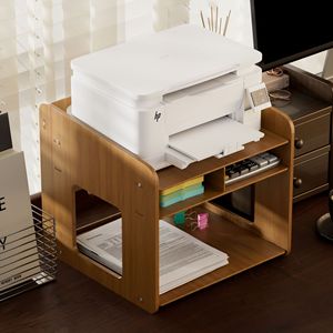 2026 Office <b>Desk</b> Under-Sit Printer <b>Shelf</b>, Movable Multi-Port Storage Rack - Product Image 4