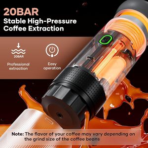 Factory Portable Espresso Machine with Stand and Carry Case Self-Heating <b>Battery</b> Powered Travel Coffee Maker for Camping RV OEM - Product Image 3