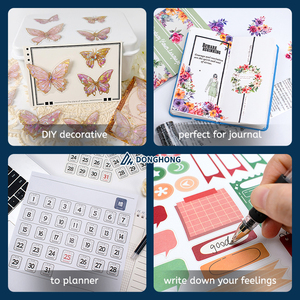 Uv tùy chỉnh in ấn không thấm nước bền Hàn Quốc phim hoạt hình Deco tổng hợp giấy Sticker Nụ Hôn cắt Sticker Sheets - Product Image 5