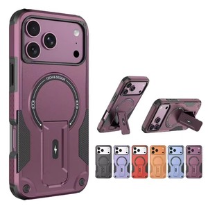 Funda Magnética de Lujo para Teléfono Móvil con Anillo de Soporte Oculto, Carcasa Trasera de TPU a Prueba de Golpes, Protector Eficaz para iPhone 18 17 Pro Max - Product Image 1
