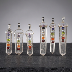 Colgante de Cristal de Cuarzo Transparente con los Siete Chakras, Piedra Preciosa Natural, Decoración para el Hogar, Regalo, Artesanía, Venta al Por Mayor - Product Image 3
