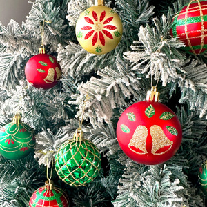 Electroplated Running <b>Deer</b> Plastic Christmas Bauble Set <b>Painted</b> Xmas Tree Hanging Ornaments Holiday Decorations - Product Image 1