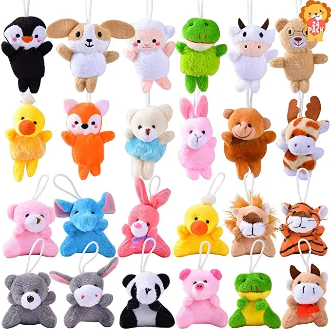 Çin OEM/ODM paketi Mini hayvan peluş oyuncak çeşitleri çeşitli stil küçük doldurulmuş hayvan toplu çocuklar bebekler için