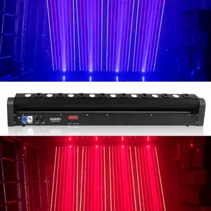 Farol de movimento de laser DMX rgbw, 8 feixes + 8 feixes, para DJ, boate, festa, discoteca, farol de laser rgbw