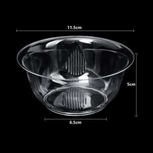 Wholesale <strong>Round</strong> PS Clear Hard Disposable Take Away Salad Dessert Fruit Food <strong>Plastic</strong> <strong>Bowl</strong> - Product Image 2