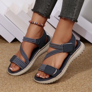 Sandalias deportivas con plataforma para mujer, con gancho y bucle, punta abierta, antideslizantes, suela gruesa, zapatos de verano para exteriores - Product Image 6