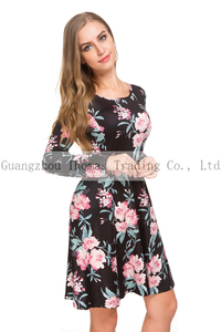 Otoño primavera ropa de mujer de talla grande vestido de cóctel de una pieza - Product Image 3