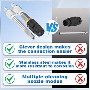 Ugello regolabile a valle M5 a spirale 2-in-1 idropulitrice ad alta pressione a lungo raggio ugello di lavaggio per idropulitrice - Product Image 6