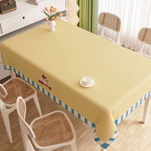 Waterproof Printed Rectangle <b>Table</b> Cloth Fabric Floral Cartoon Dining <b>Table</b> Cover Oilproof Wipeable Tablecloth <b>Placemat</b> - Product Image 1