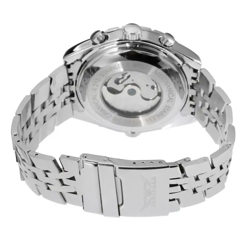 JARAGAR 212 luxury guangzhou men mechanical watch cool Stainless steel band water resist Tourbillion auto date minimal watch