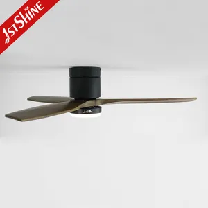 1stshine Modern Ceiling Decorative Smart Remote Control Low Noise Wooden Ceiling Fans With Light