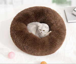 Klassischer Stil <span class=keywords><strong>Soft</strong></span> Plüsch Donut Katzen-und Hunde bett Wasch bare flauschige Kunst pelz Haustier betten - Product Image 5
