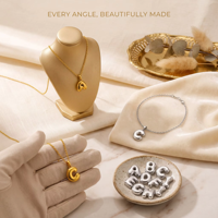 Collier initial en acier inoxydable, pendentif lettre 3D bulle, collier personnalisé pour femme, or, argent, vente en gros, OEM